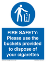 fire-safety-please-use-the-buckets-provided-to-dispose-of-your-cigarettes~